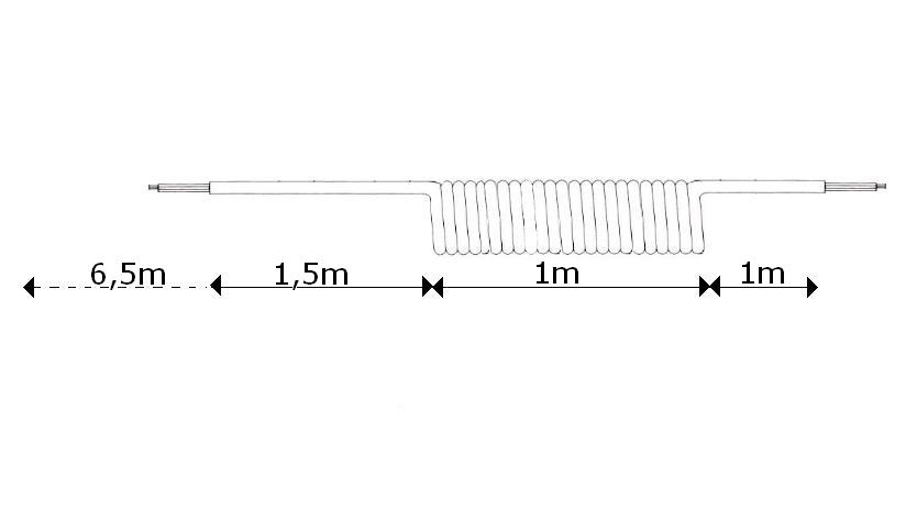 Spiralkabel 5-Polig 0,25 mm²  (1000mm)